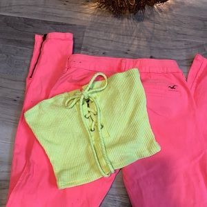Neon crop top